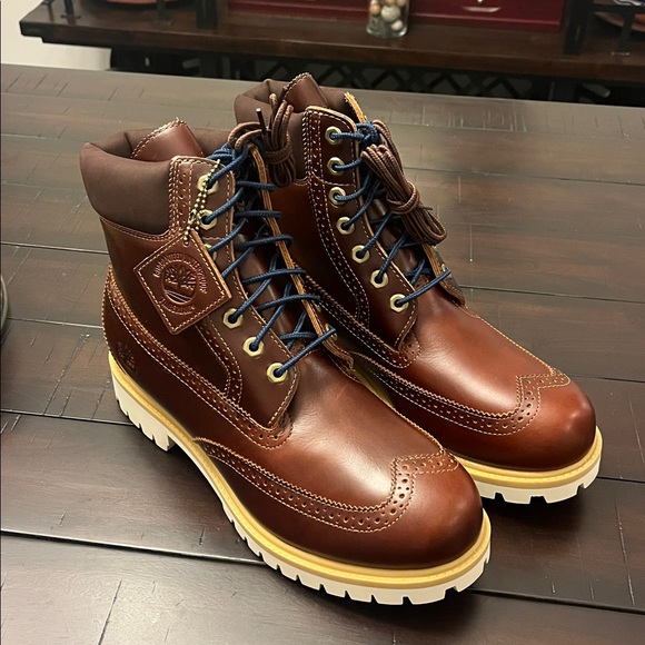 Timberland 6” Premium Brogue Boots Limited Edition Brown new Mens Size 9 main image 13